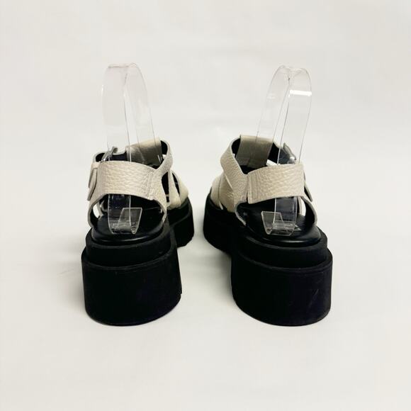 Miista Cream and Black Chunky Platform Sandals - Picture 7 of 14